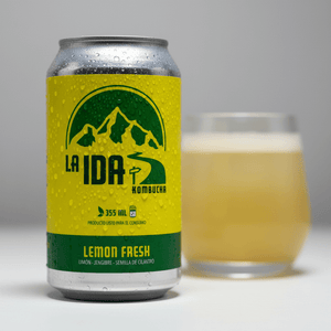 Kombucha La Ida Lemon Fresh Lata 355cc