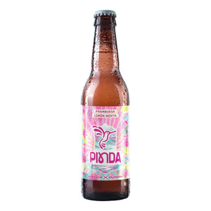 Kombucha Pinda Frambuesa Limón Menta Botella 330cc